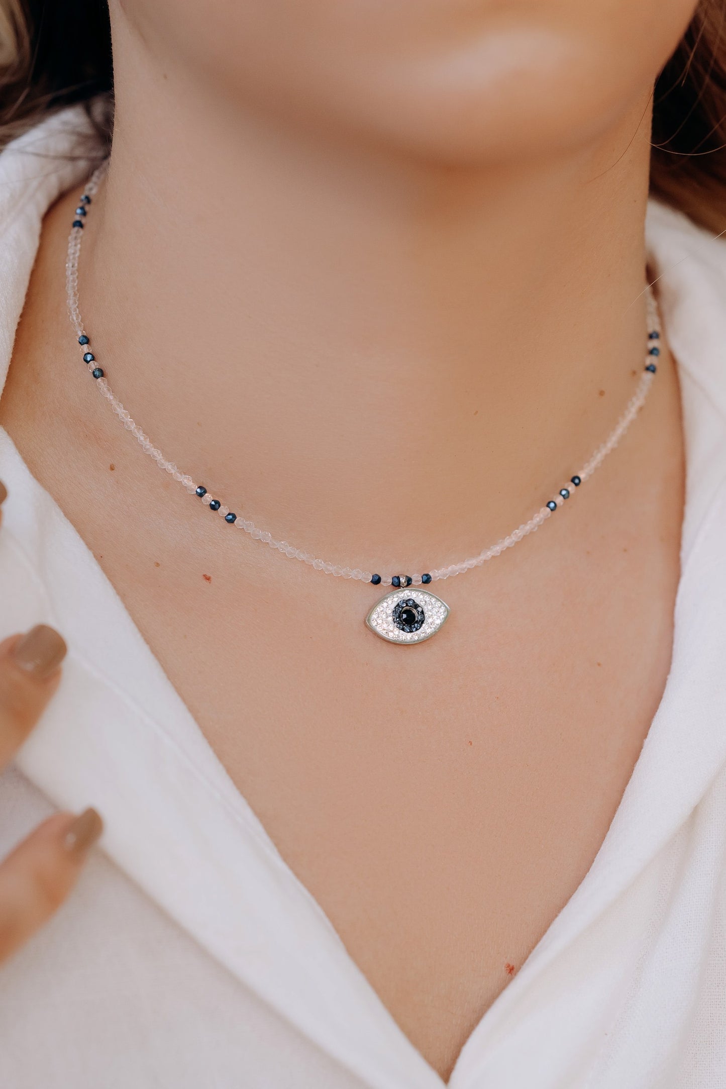 Колие ''Bleu infini'' с висулка око