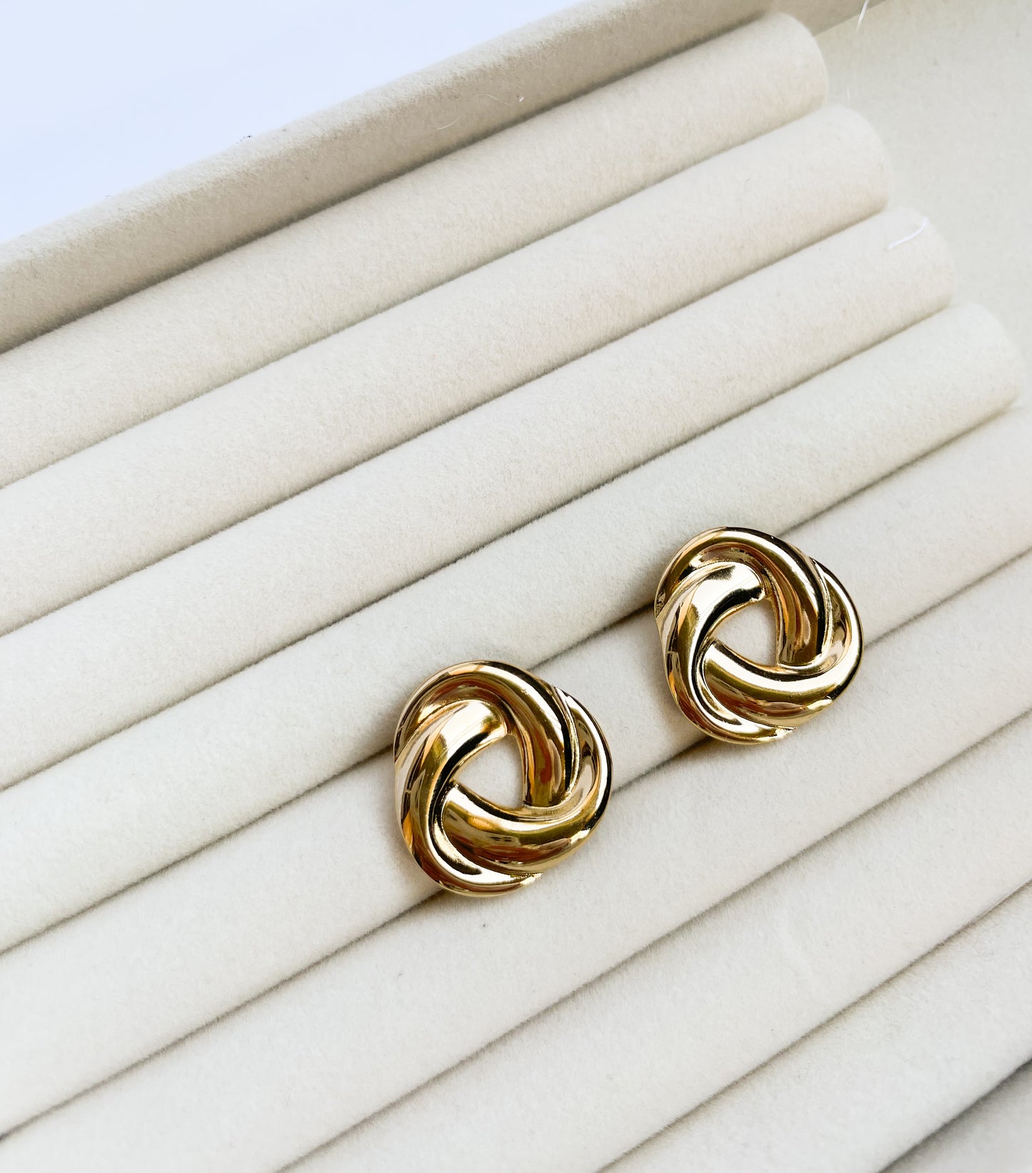 Обемни преплетени обеци възел от медицинска стомана 316L