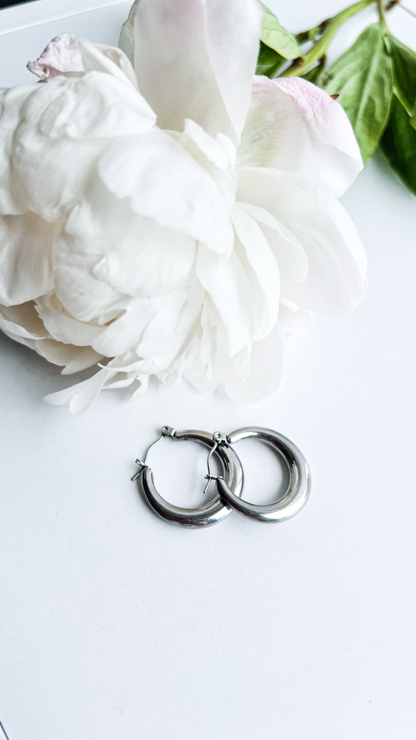 Средни дебели обеци халки от медицинска стомана 316L