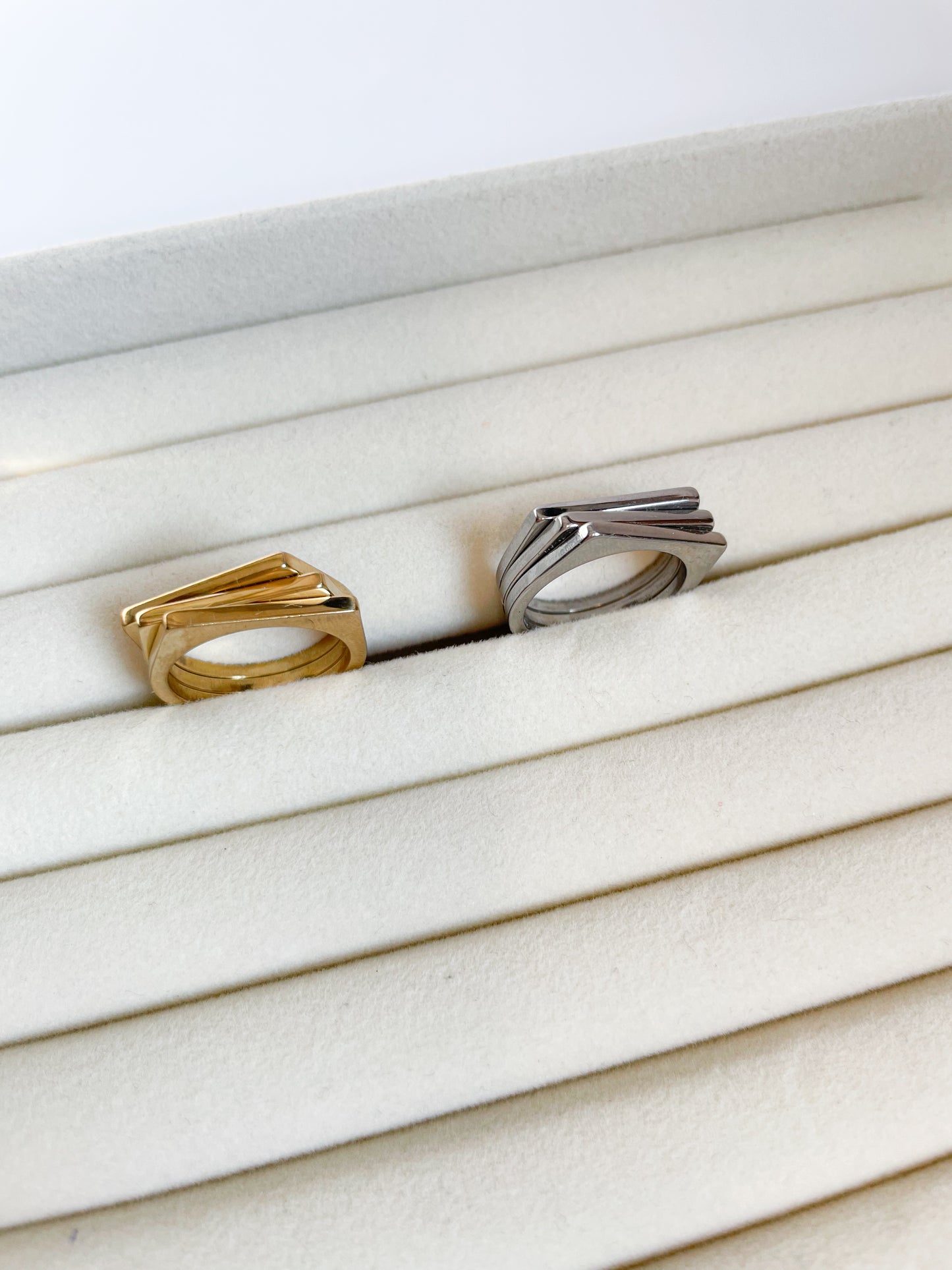 Квадратен пръстен от медицинска стомана 316L