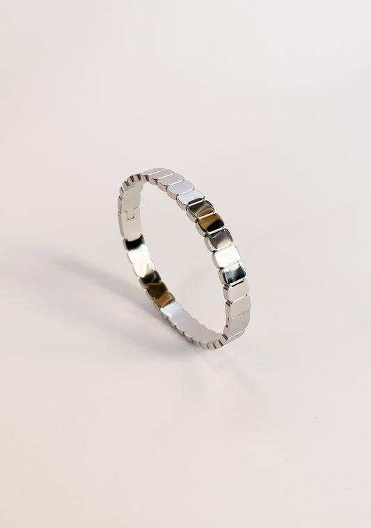 Дамска твърда изчистена гривна от медицинска стомана 316L