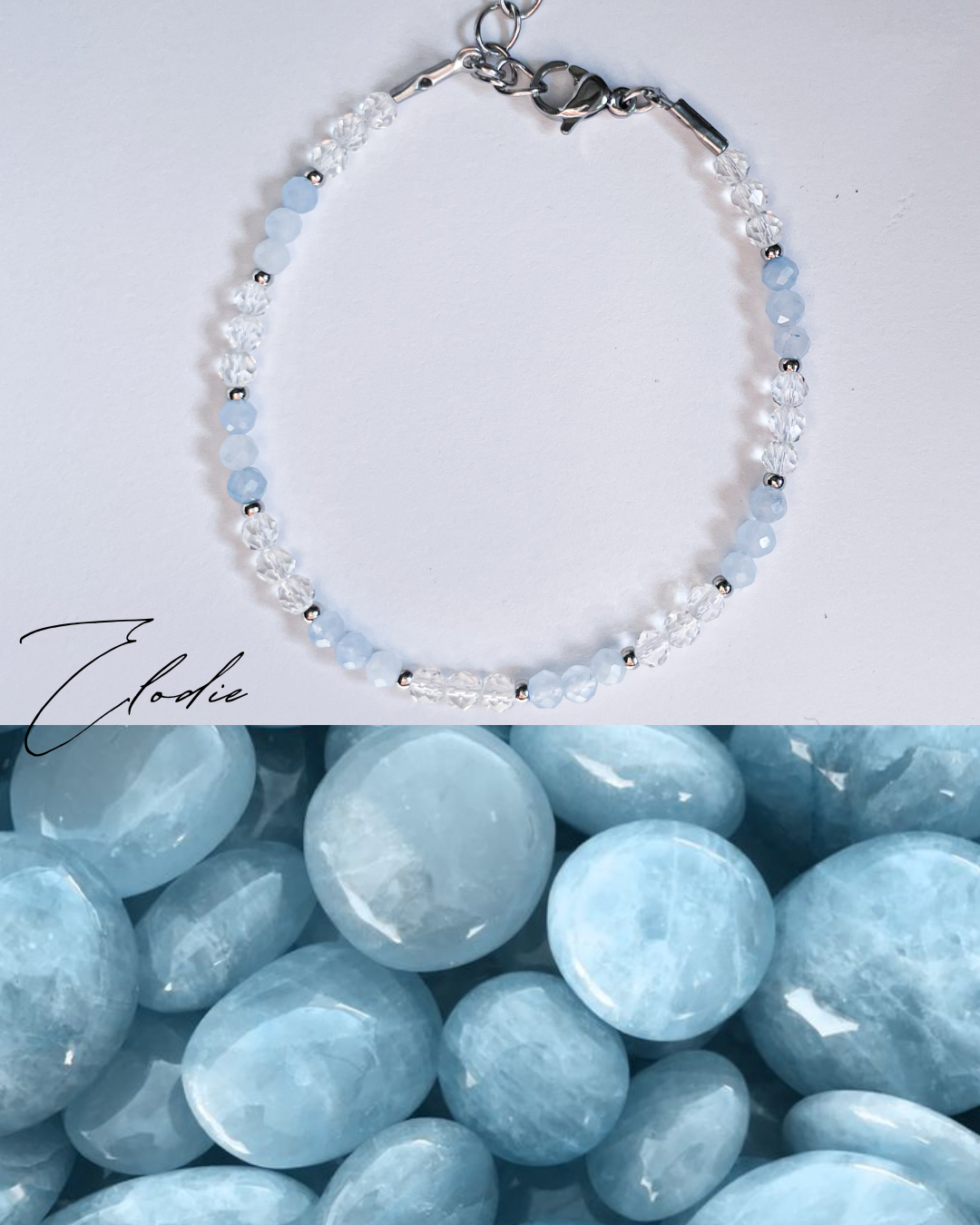 Гривна с аквамарин ''Bleu vert''