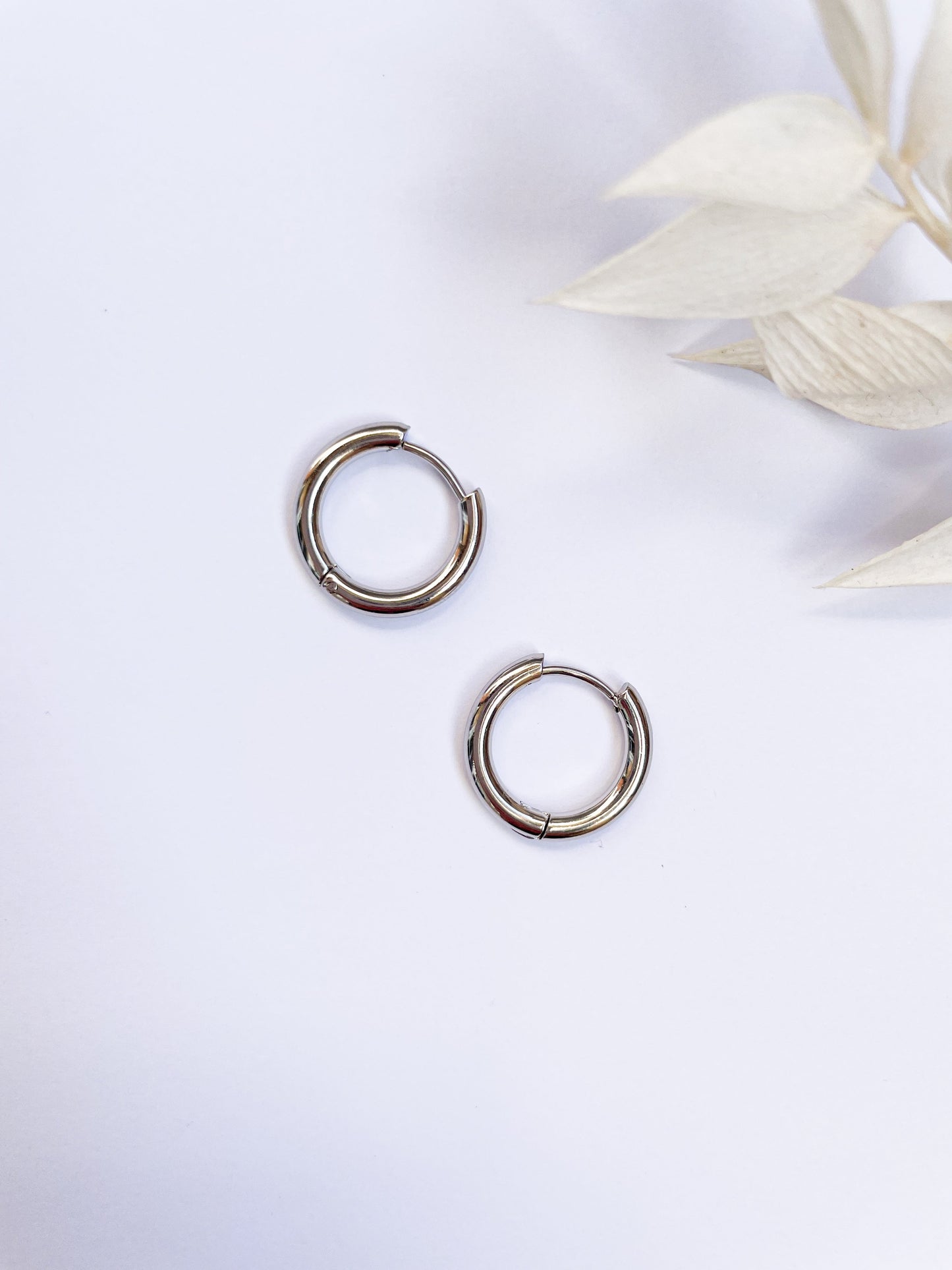 Малки обеци халки от медицинска стомана 316L 