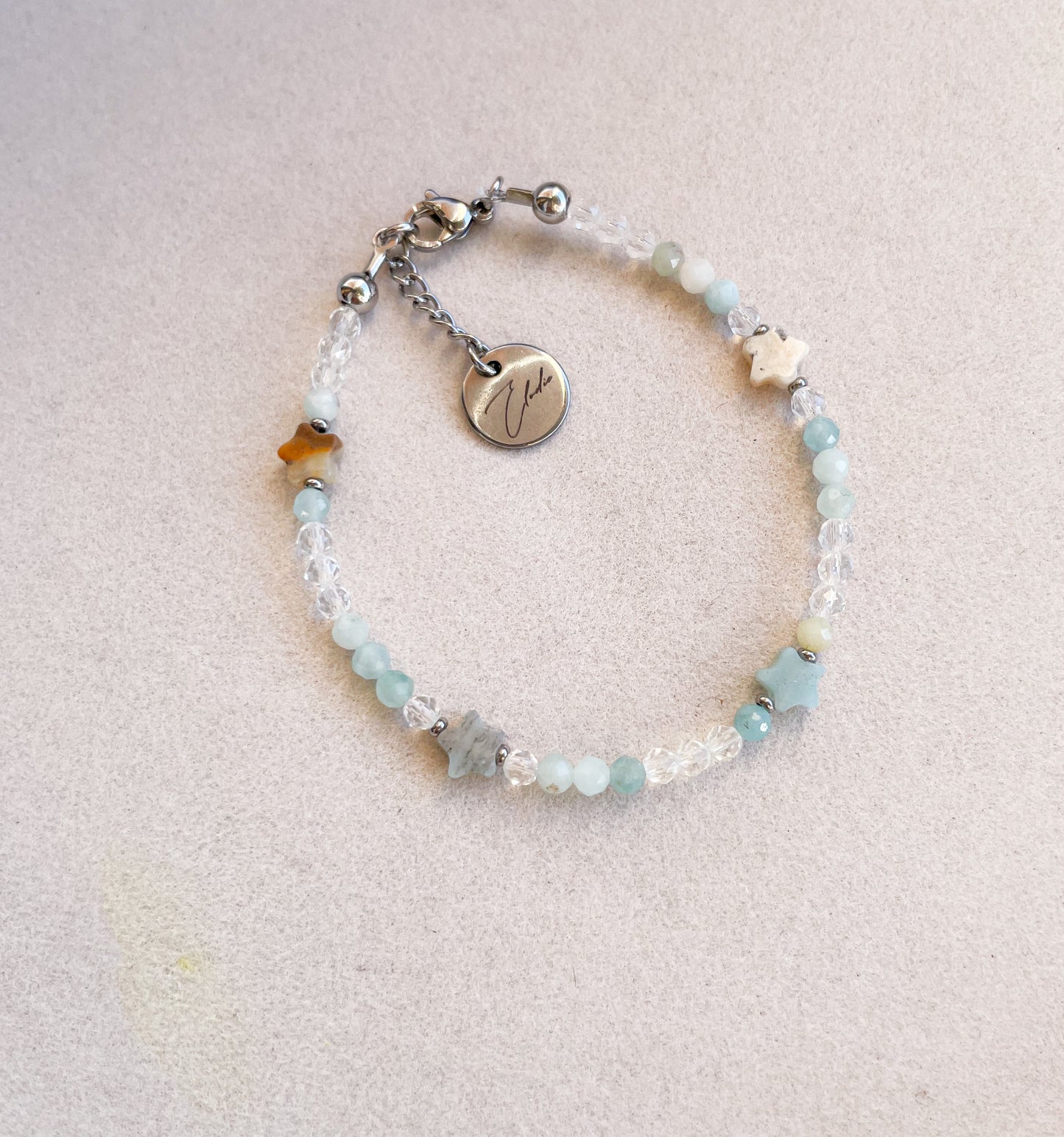 Гривна ”Amazonite” със звезди от амазонит