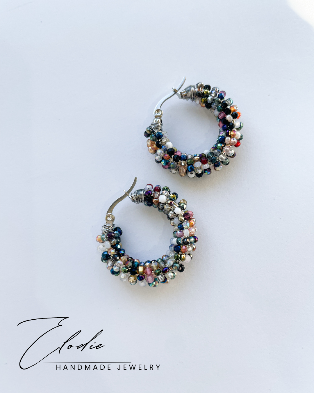 Обеци халки с камъни ''Éclat Unique''