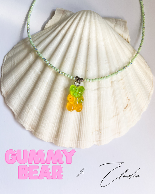 Колие с желирано мече ''Gummy bear lime''