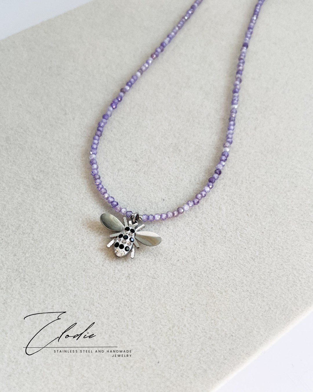 Колие ''Аbeille lavande''