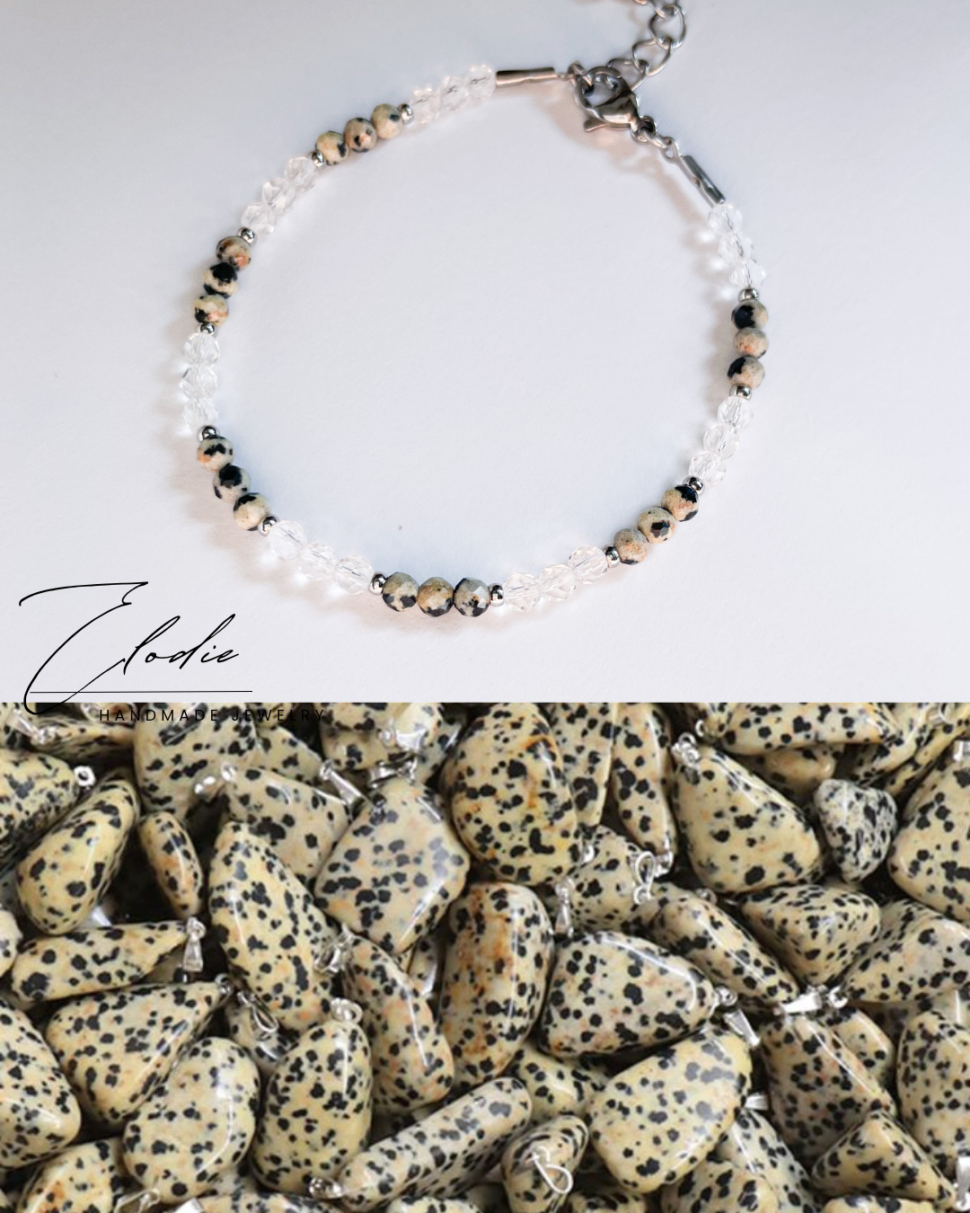 Гривна ''Jaspe dalmatien'' с далматински яспис