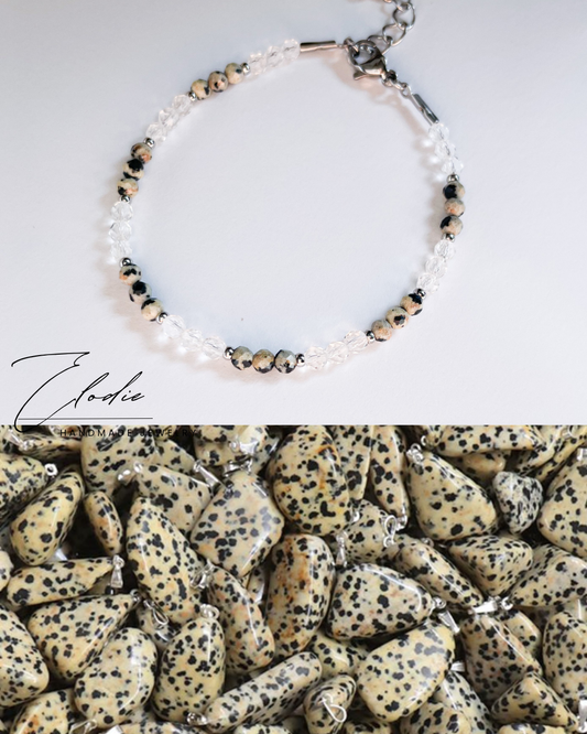 Гривна ''Jaspe dalmatien'' с далматински яспис